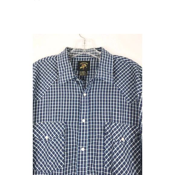 Saddle King Vintage Shirt Mens Size 17.5 Pearl Snap Western Rockabilly Plaid USA - Picture 5 of 6